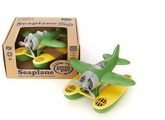 Green Toys Seaplane in Green Color - BPA Free, Phthalate Free Floatplane for Improving Pincers Grip. Toys and Games ,9 x 9.5 x 6 inches 24Hr Smart